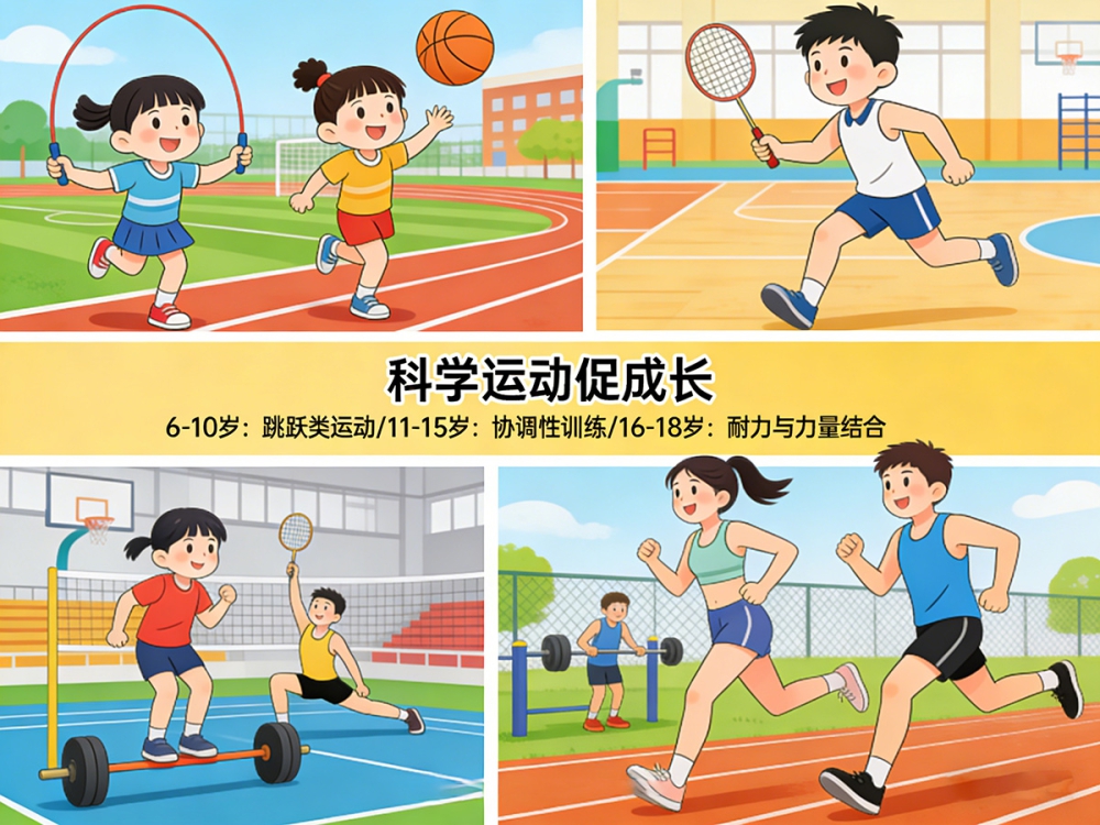 科学运动促进青少年生长发育